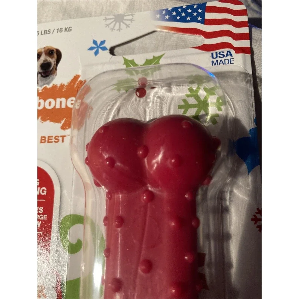 NYLABONE Power Chew Medium Beef flavor Red Chew Bones Set of 2